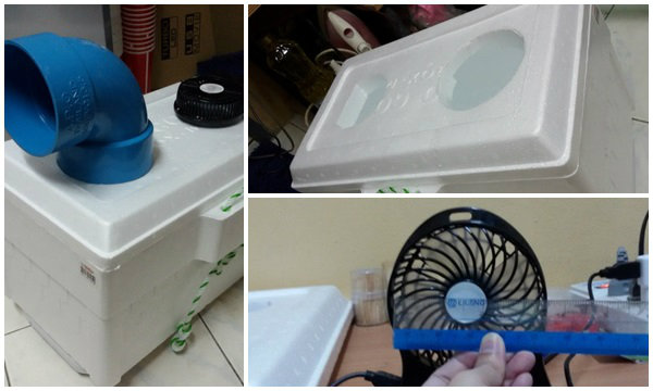 DIY แอร์กล่องมินิ แค่มีกล่องโฟม พัดลม น้ำแข็ง