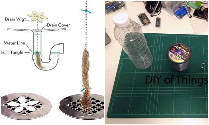 DIY ที่ดักเส้นผมในท่อน้ำทิ้งจากขวดน้ำและเชือก ไม่ต้องเสียเงินซื้อ!!