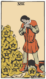 Pentacles seven (7 เหรียญ)